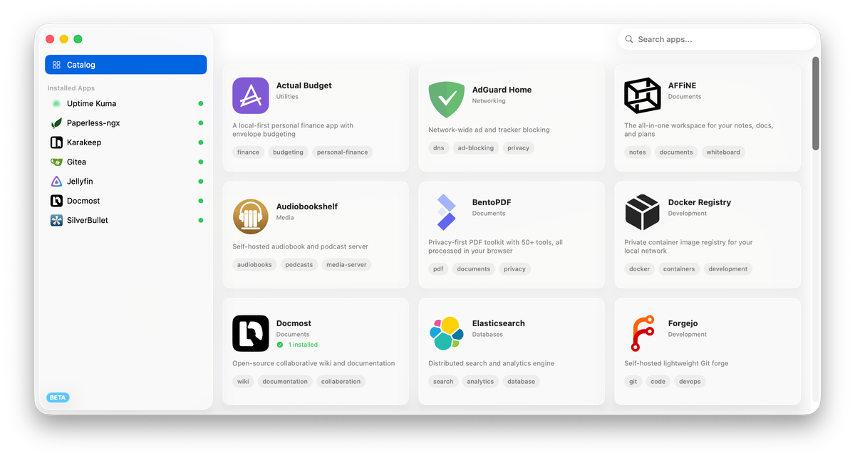 Lawn app running on macOS
